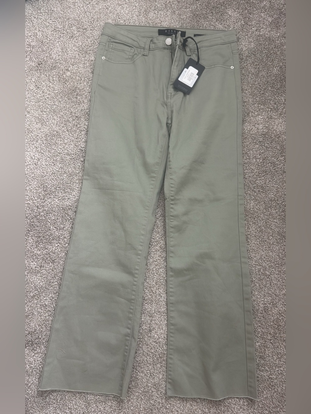 Straight-Leg Olive Jeans for Women — Classic Everyday Fit